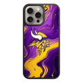 NFL Minnesota Vikings Phone Case For iPhone Samsung Galaxy Pixel - Minnesota Vikings Logo On Purple And Yellow Marble Background