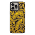 Yayoi Kusama Phone Case For iPhone Samsung Galaxy Pixel - Yellow And Black Polka Dot Tentacles Pattern