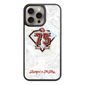 NFL San Francisco 49ers Phone Case For iPhone Samsung Galaxy Pixel - San Francisco 49ers 75th Anniversary Diamond Logo On Crystal Background