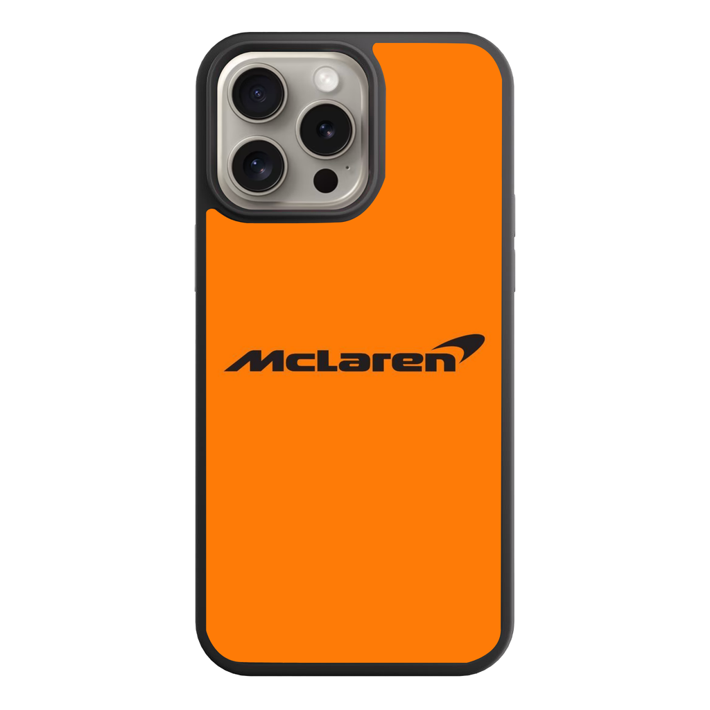 F1 Formula 1 McLaren Phone Case For iPhone Samsung Galaxy Pixel - McLaren Logo And Wordmark On Orange Background