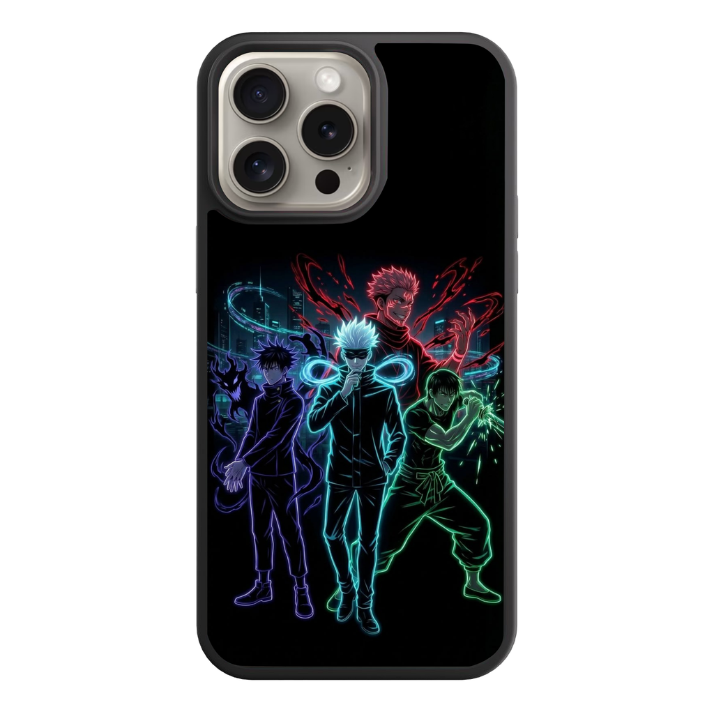 Jujutsu Kaisen Phone Case For iPhone Samsung Galaxy Pixel - Jujutsu Kaisen Neon Sorcerer Battle Team