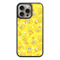 Looney Tunes Tweety Bird Phone Case For iPhone Samsung Galaxy Pixel - Tweety Bird Angel Expressions Pattern On Yellow Background