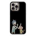 Rick And Morty Phone Case For iPhone Samsung Galaxy Pixel - Rick And Morty Posing On Black Background