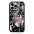 Morgan Wallen Phone Case For iPhone Samsung Galaxy Pixel - Morgan Wallen Concert Collage With Pink Accents In Black Background