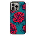 Floral Pattern Phone Case For iPhone Samsung Galaxy Pixel - Bold Red Rose Tattoo Illustration Pattern