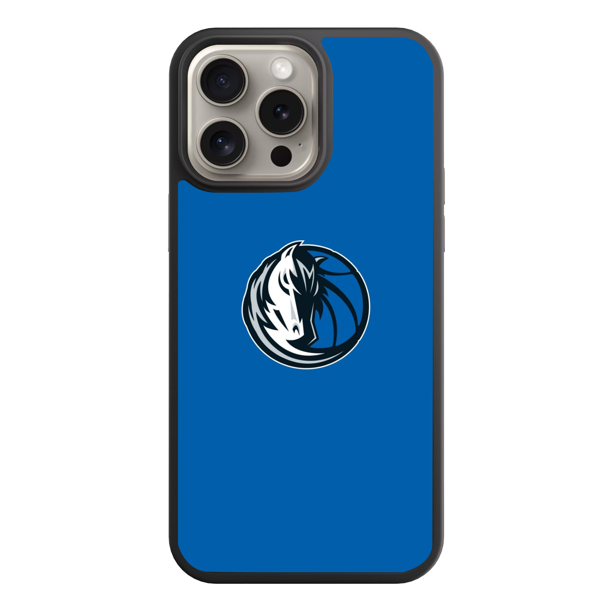 NBA Dallas Mavericks Phone Case For iPhone Samsung Galaxy Pixel - Dallas Mavericks Horse Logo On Blue Background