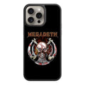 Megadeth Phone Case For iPhone Samsung Galaxy Pixel - Megadeth Vic Rattlehead And Bloodstained Blades On Black Background