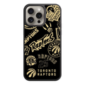 NBA Toronto Raptors Phone Case For iPhone Samsung Galaxy Pixel - Toronto Raptors Various Logos And Wordmarks On Black Background