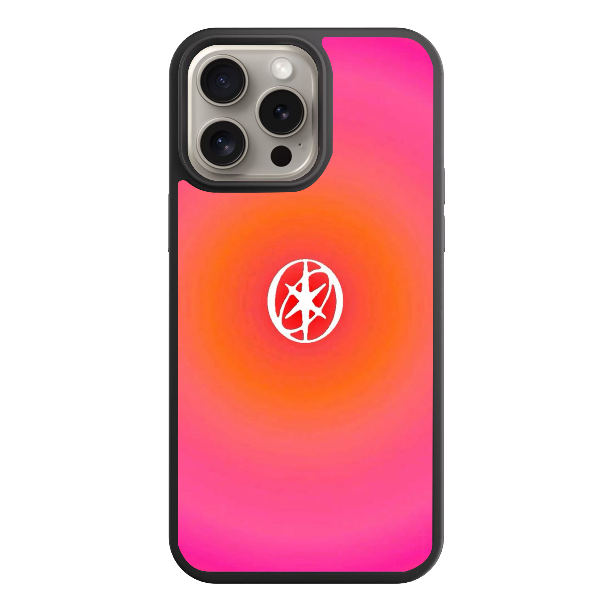 Katseye Phone Case For iPhone Samsung Galaxy Pixel - Katseye Star Symbol Icon On Pink And Orange Gradient Background