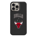 NBA Chicago Bulls Phone Case For iPhone Samsung Galaxy Pixel - Chicago Bulls Logo And Jumpman On Textured Black Background