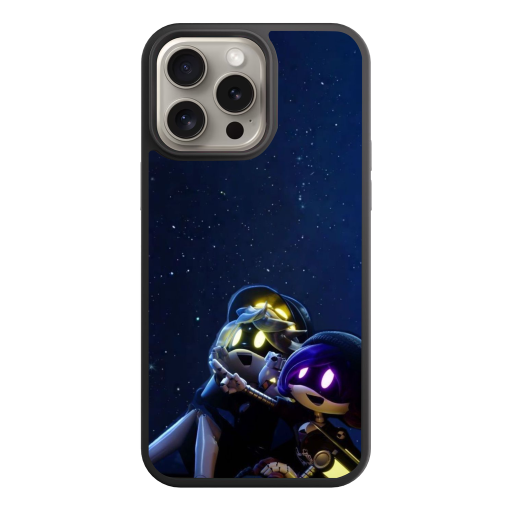 Murder Drones Phone Case For iPhone Samsung Galaxy Pixel - N And Uzi Stargazing Under A Night Sky Poster