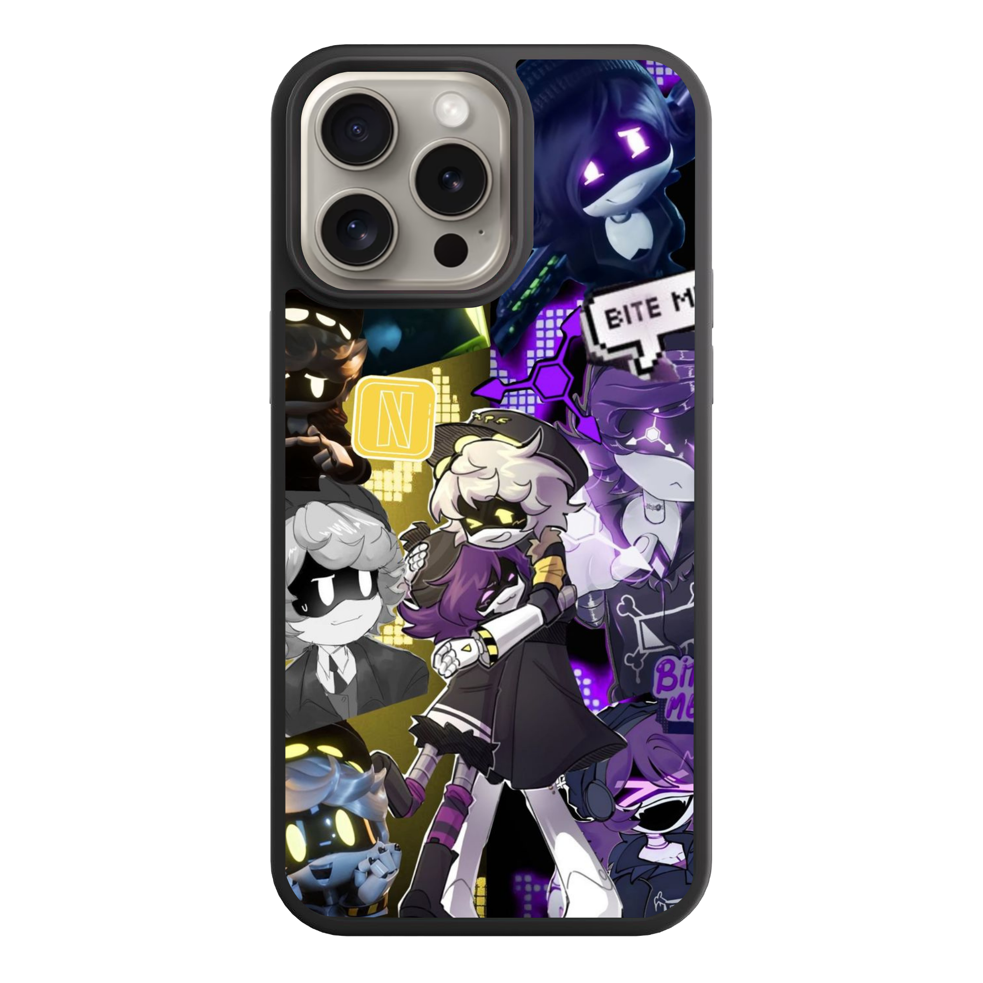 Murder Drones Phone Case For iPhone Samsung Galaxy Pixel - N And Uzi Hugging Collage