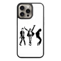 Michael Jackson Phone Case For iPhone Samsung Galaxy Pixel - Michael Jackson Dancing Silhouettes In White Background