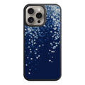 Floral Pattern Phone Case For iPhone Samsung Galaxy Pixel - Cascading Babys Breath Pattern On Navy Background