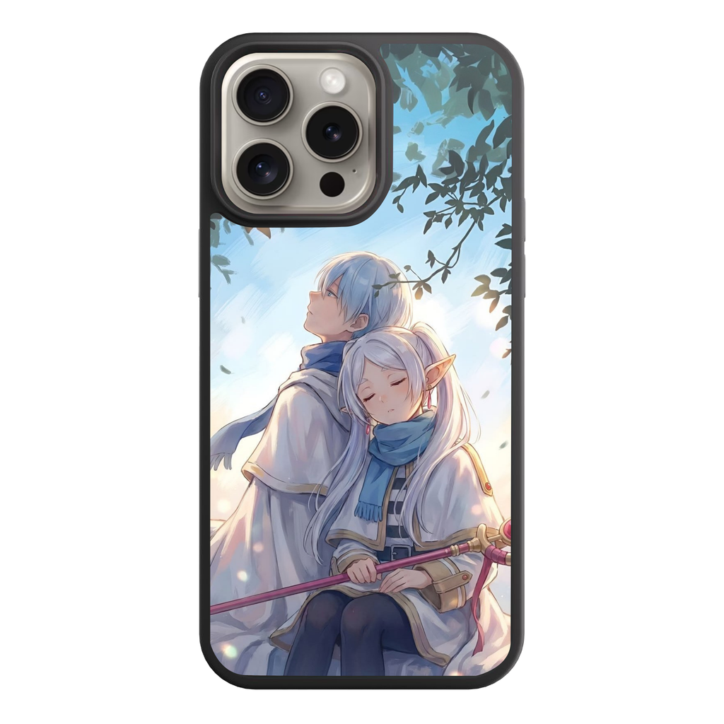 Frieren Beyond Journeys End Phone Case For iPhone Samsung Galaxy Pixel - Frieren And Himmel Resting Under Tree Canopy