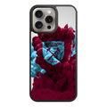 West Ham United FC Phone Case For iPhone Samsung Galaxy Pixel - West Ham United FC Crest On Claret And Blue Smoke Background