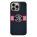 NBA Toronto Raptors Phone Case For iPhone Samsung Galaxy Pixel - Toronto Raptors Logo And Horizontal Stripes On Black Background