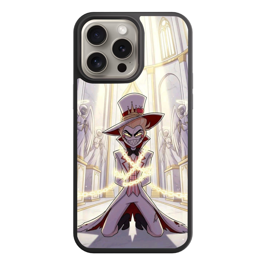 Hazbin Hotel Lucifer Phone Case For iPhone Samsung Galaxy Pixel - Lucifer Morningstar Bound By Holy Chains In Heaven Poster