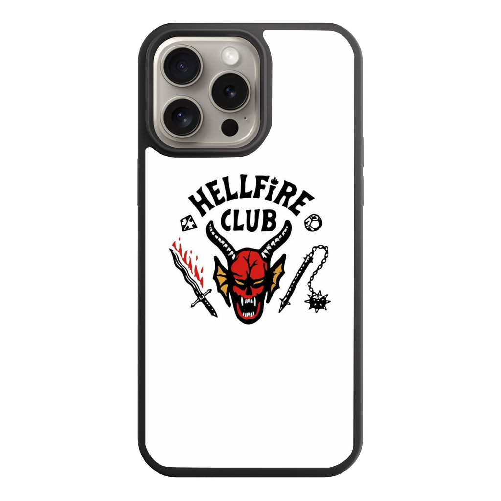Stranger Things Phone Case For iPhone Samsung Galaxy Pixel - Stranger Things Hellfire Club Logo On White Background