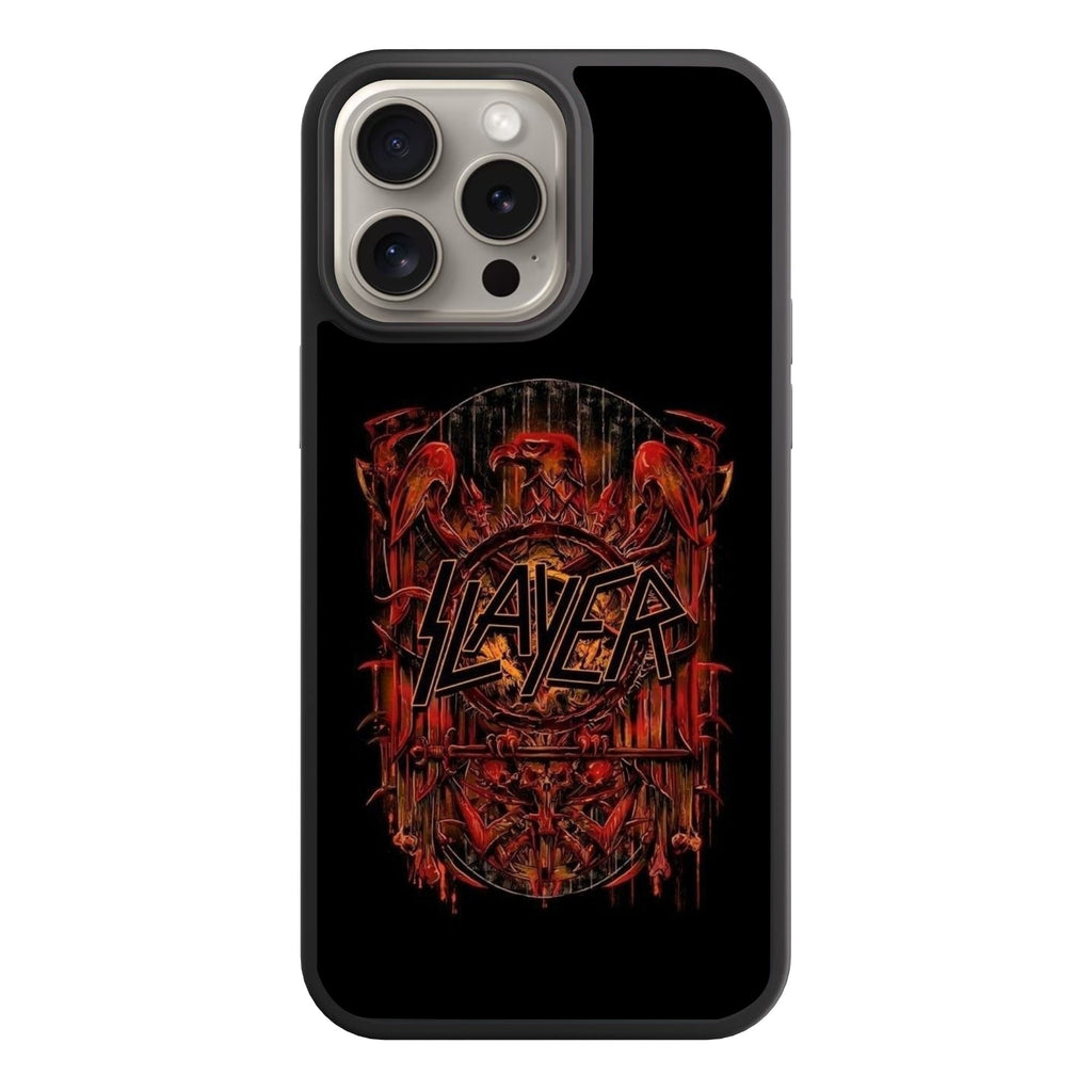 Slayer Phone Case For iPhone Samsung Galaxy Pixel - Slayer Red Eagle And Sword Logo On Black Background