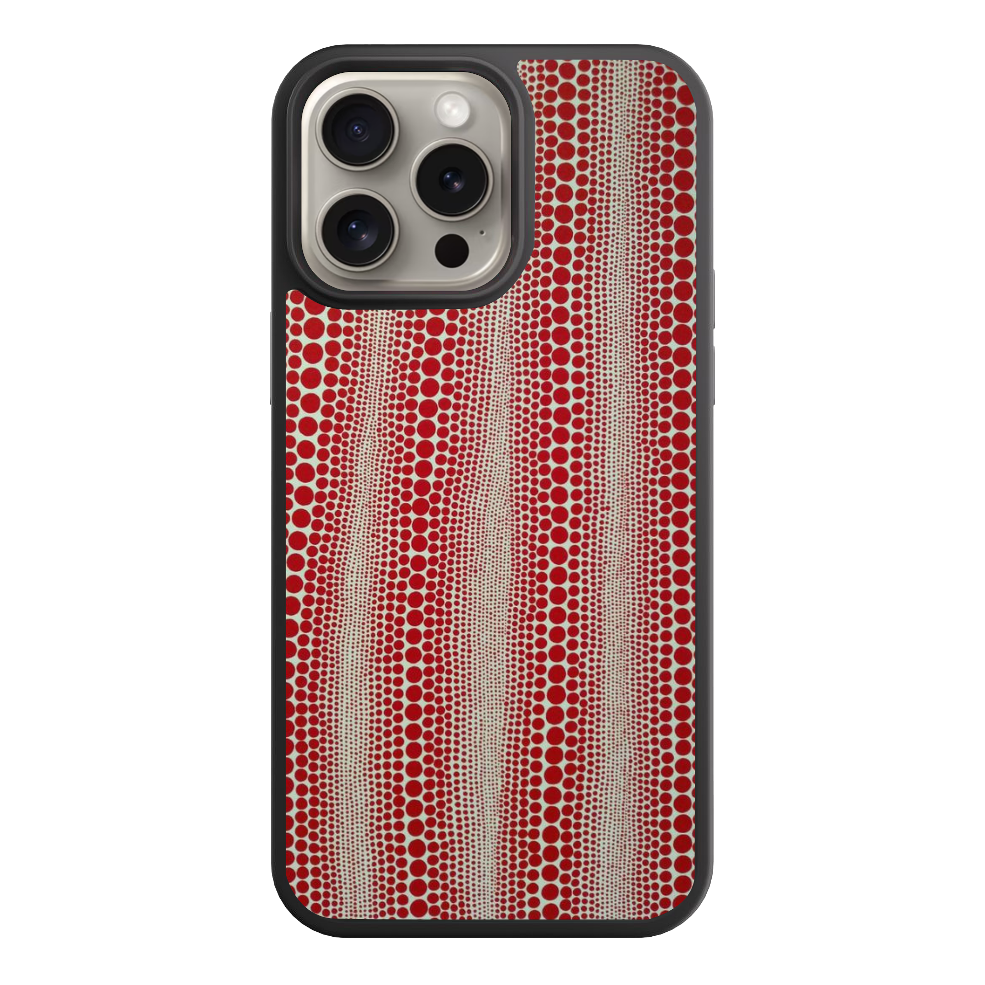 Yayoi Kusama Phone Case For iPhone Samsung Galaxy Pixel - Red Polka Dots On White Background Pattern