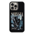 Nirvana Kurt Cobain Phone Case For iPhone Samsung Galaxy Pixel - Nirvana Kurt Cobain Guitar Graphic In Black Background