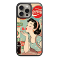 Coca Cola Phone Case For iPhone Samsung Galaxy Pixel - Vintage Style Coca Cola Pin Up Girl Blowing A Heart Kiss Art