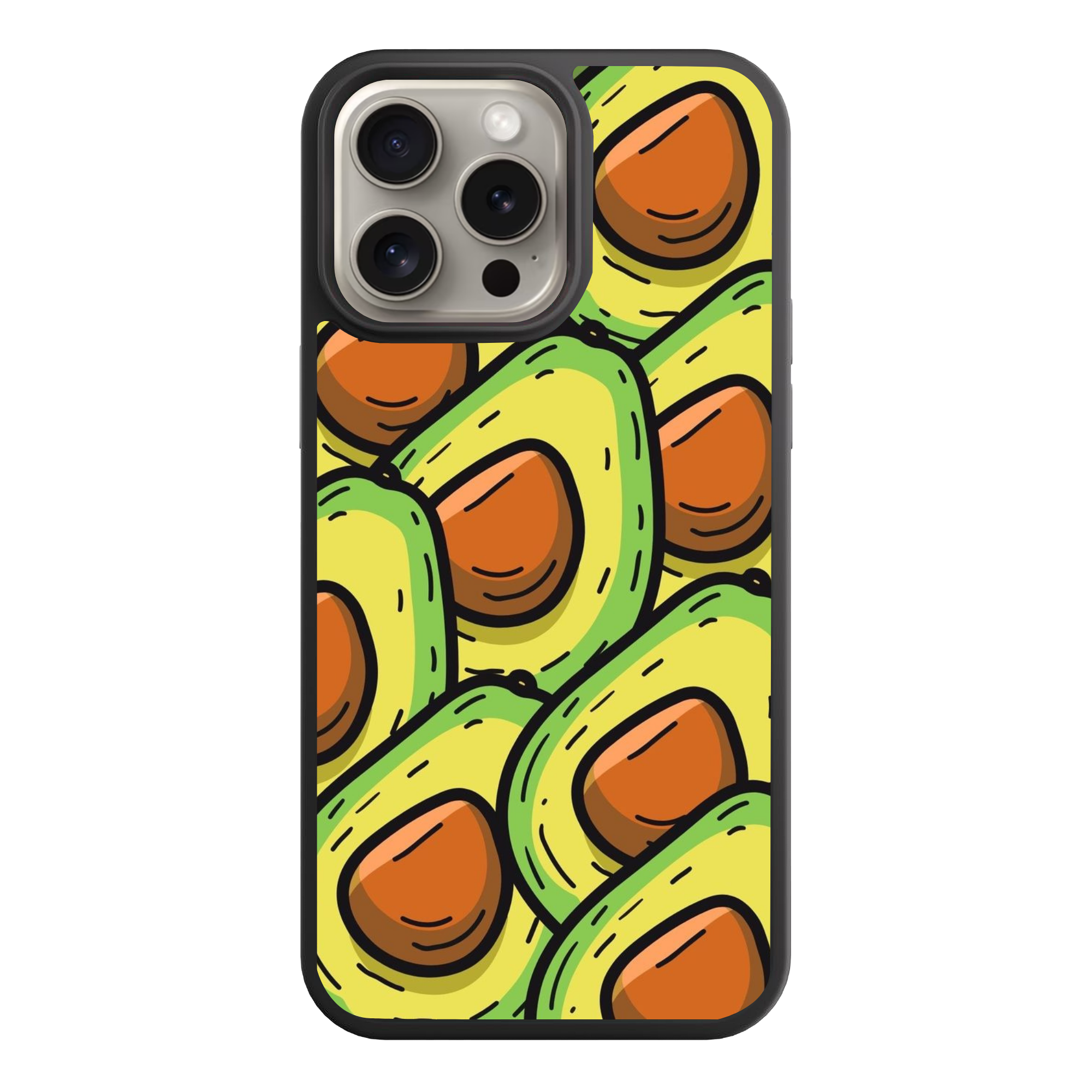Avocado Pattern Phone Case For iPhone Samsung Galaxy Pixel - Cute Avocado Halves Packed Pattern