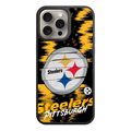 NFL Pittsburgh Steelers Phone Case For iPhone Samsung Galaxy Pixel - Pittsburgh Steelers Logo And Wordmark On Pixelated Textured Background