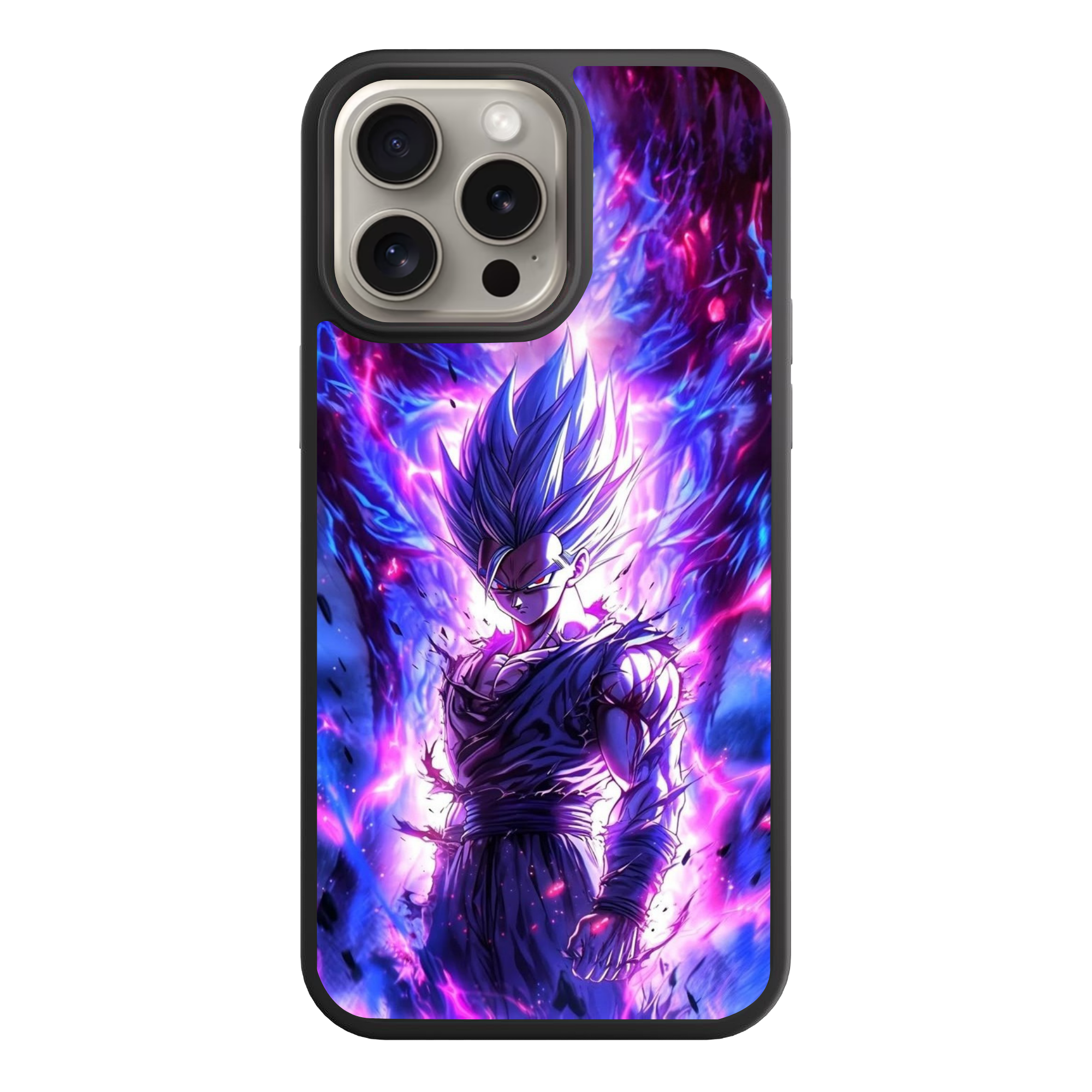 Dragon Ball Gohan Phone Case For iPhone Samsung Galaxy Pixel - Beast Gohan With Purple Energy Aura And White Lightning Art