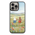 Miffy Phone Case For iPhone Samsung Galaxy Pixel - Miffy And Melanie In Flower Field Watercolor Background
