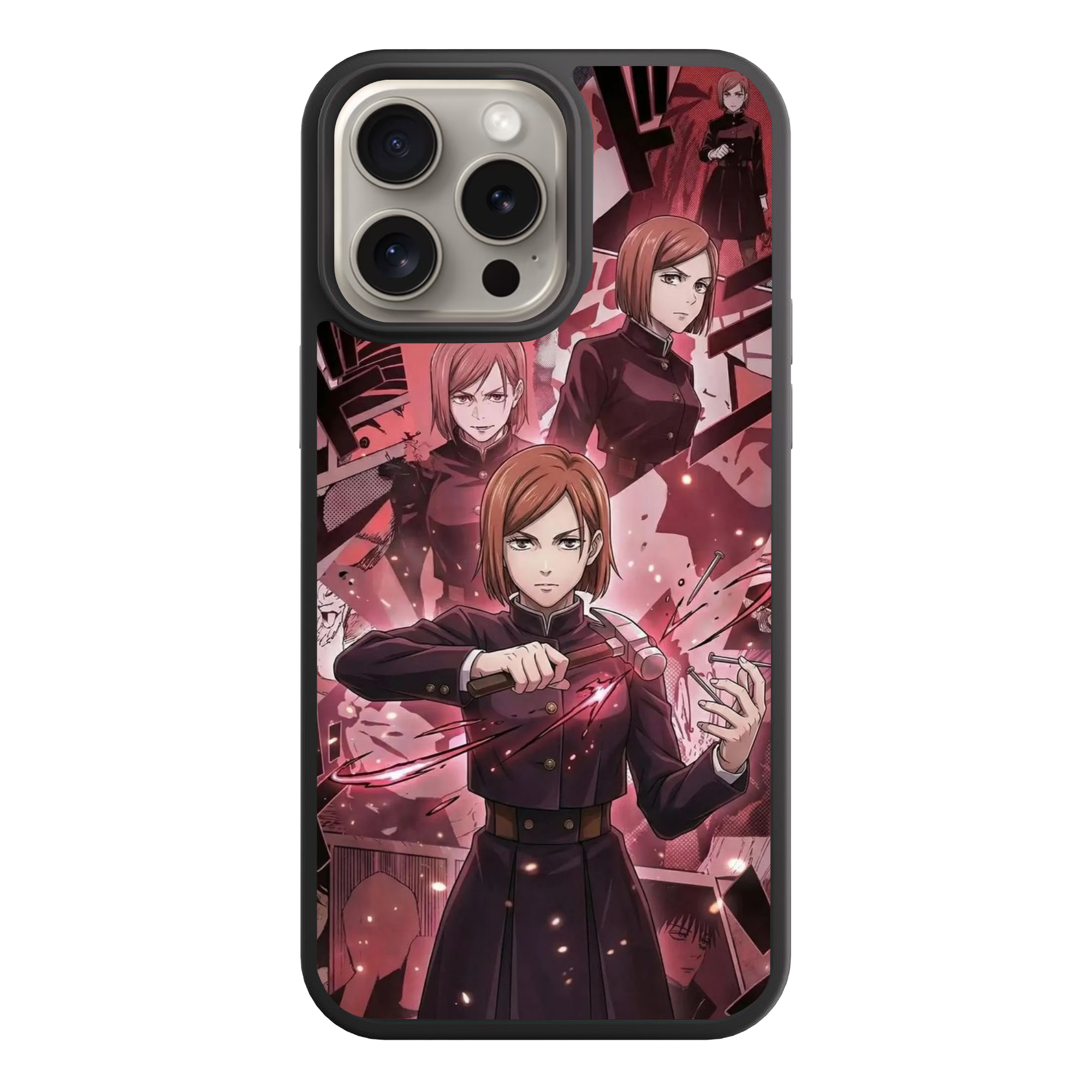Jujutsu Kaisen Nobara Phone Case For iPhone Samsung Galaxy Pixel - Nobara Straw Doll Technique Manga Collage Poster