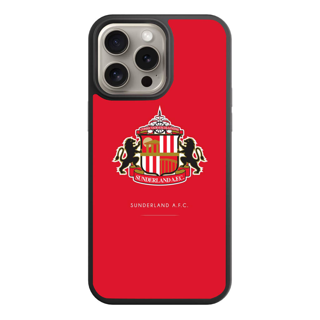 Sunderland AFC Phone Case For iPhone Samsung Galaxy Pixel - Sunderland AFC Crest On Red Background