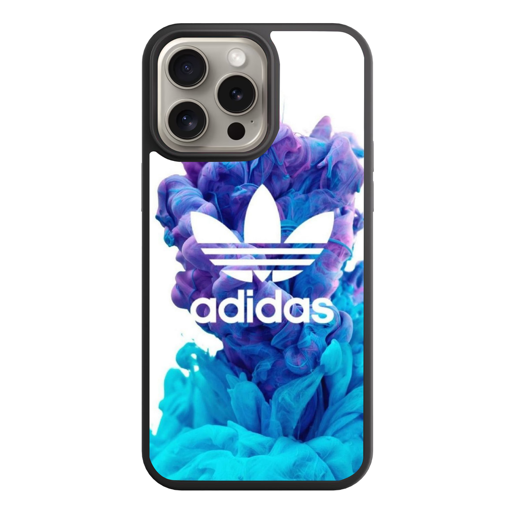 Adidas Phone Case For iPhone Samsung Galaxy Pixel - Adidas Trefoil Logo On Artistic Ink Background