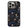 Wednesday Phone Case For iPhone Samsung Galaxy Pixel - Wednesday And Thing Illustration Pattern Background
