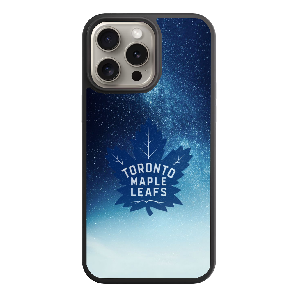 NHL Toronto Maple Leafs Phone Case For iPhone Samsung Galaxy Pixel - Toronto Maple Leafs Logo On Starry Night Sky Background