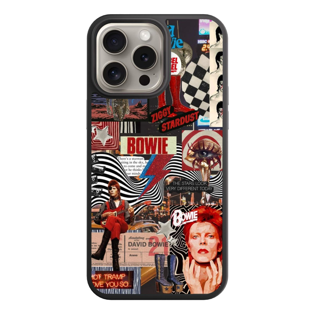 David Bowie Phone Case For iPhone Samsung Galaxy Pixel - David Bowie Retro Pop Art Collage Wall Poster