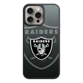 NFL Las Vegas Raiders Phone Case For iPhone Samsung Galaxy Pixel - Las Vegas Raiders Shield And Wordmark On Football Texture Background
