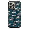 NFL Philadelphia Eagles Phone Case For iPhone Samsung Galaxy Pixel - Philadelphia Eagles Distressed Logo And Pennant Pattern On Midnight Green Background