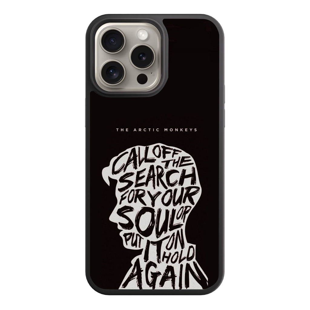 Arctic Monkeys Phone Case For iPhone Samsung Galaxy Pixel - Arctic Monkeys Call Off The Search Graphic Poster In Black Background