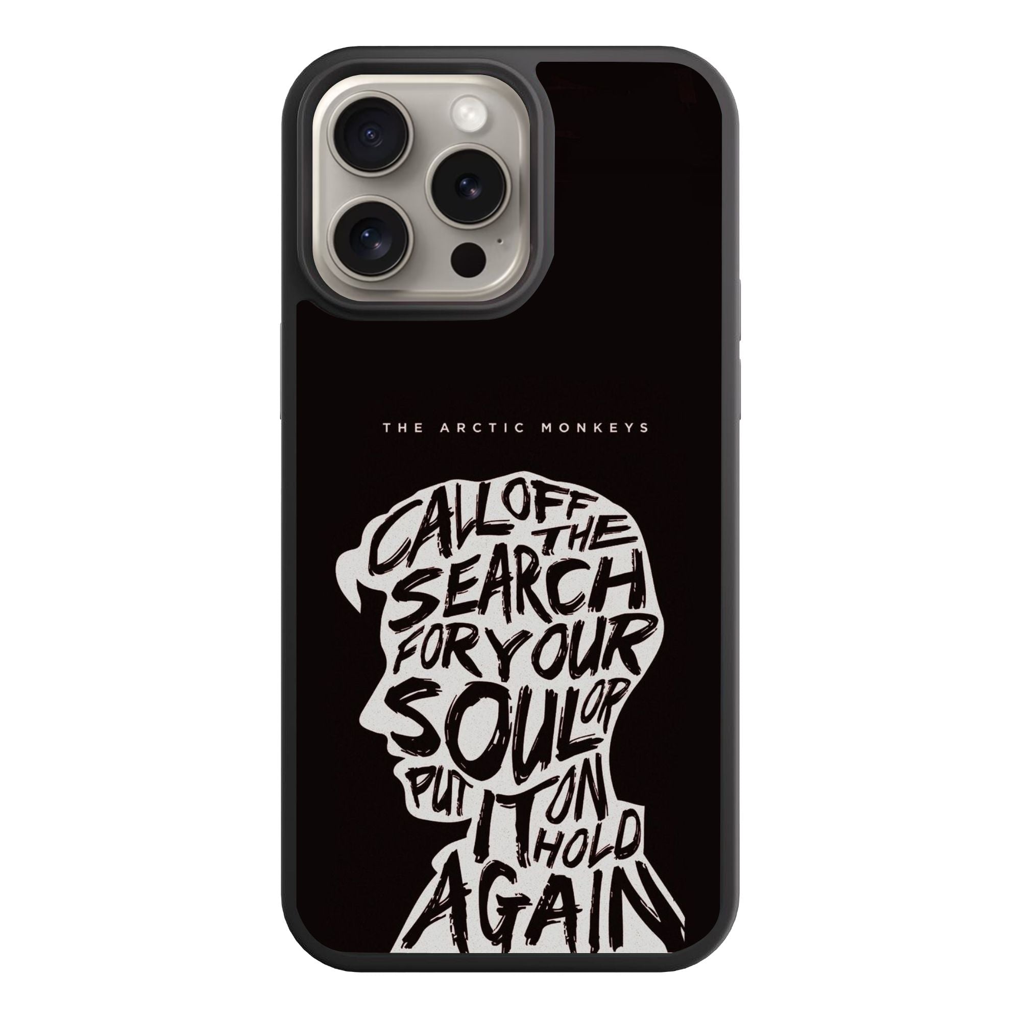 Arctic Monkeys Phone Case For iPhone Samsung Galaxy Pixel - Arctic Monkeys Call Off The Search Graphic Poster In Black Background