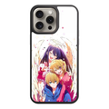 Oshi No Ko Phone Case For iPhone Samsung Galaxy Pixel - The Hoshino Family With Angel Wings And Stars On White Background