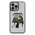 Metallica Phone Case For iPhone Samsung Galaxy Pixel - Metallica Disposable Heroes Helmet On Gray Background