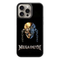 Megadeth Phone Case For iPhone Samsung Galaxy Pixel - Megadeth Metallic Logo And Vic Rattlehead On Black Background