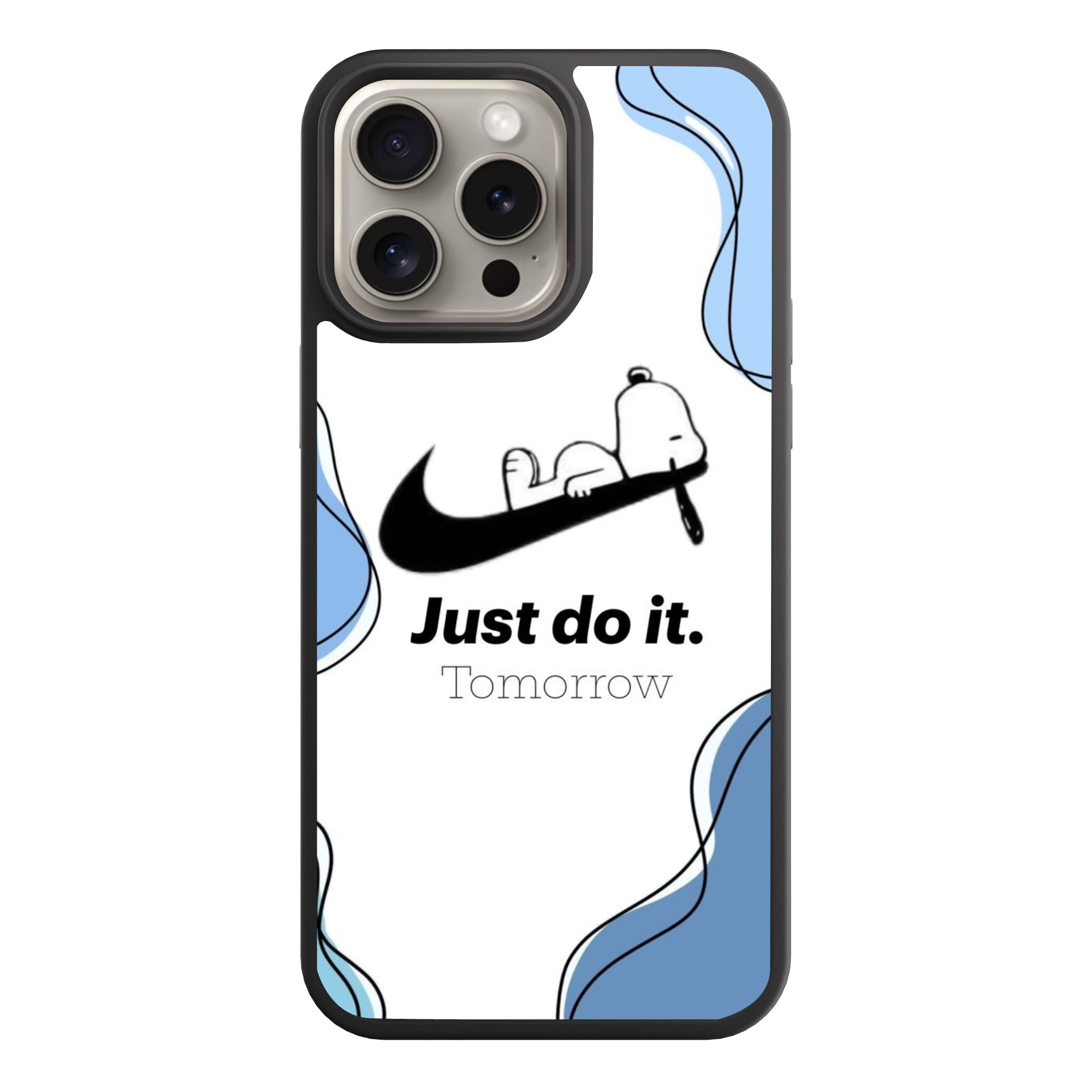 Nike Snoopy Phone Case For iPhone Samsung Galaxy Pixel - Nike Snoopy Just Do It Tomorrow Art