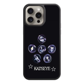Katseye Phone Case For iPhone Samsung Galaxy Pixel - Katseye Official Member Charm Orbs Graphic On Black Background