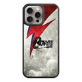 David Bowie Phone Case For iPhone Samsung Galaxy Pixel - David Bowie Aladdin Sane Lightning Bolt Typography On Galaxy Background