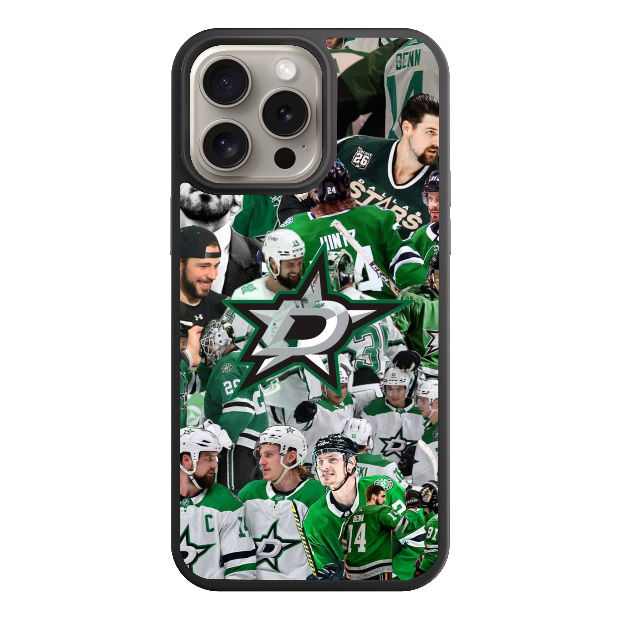 NHL Dallas Stars Phone Case For iPhone Samsung Galaxy Pixel - Dallas Stars Logo And Team Collage