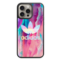 Adidas Phone Case For iPhone Samsung Galaxy Pixel - Adidas Trefoil Logo On Tie Dye Galaxy Background