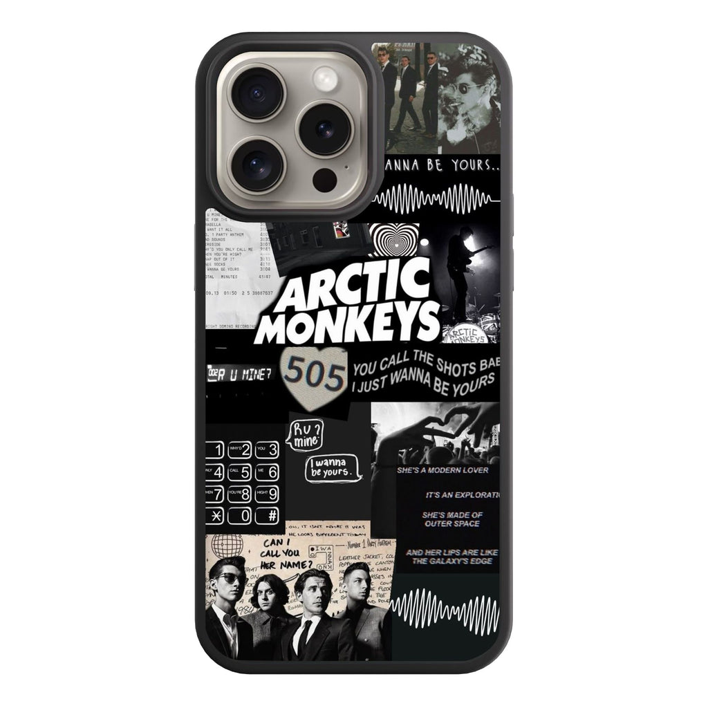 Arctic Monkeys Phone Case For iPhone Samsung Galaxy Pixel - Arctic Monkeys Signature Logo And Lyric Collage Poster